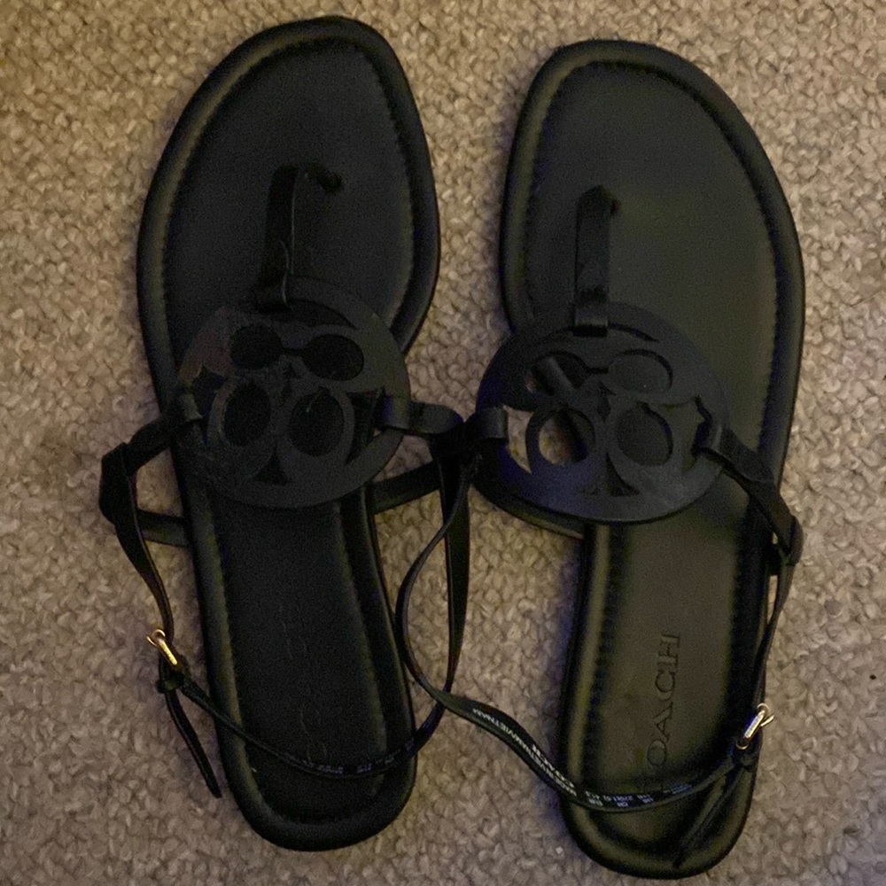 Coach leather sandals